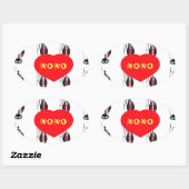 I Liebe Kenya Maasai Art Print Ovaler Aufkleber (Blatt)