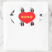 I Liebe Kenya Maasai Art Print Ovaler Aufkleber (Tasche)