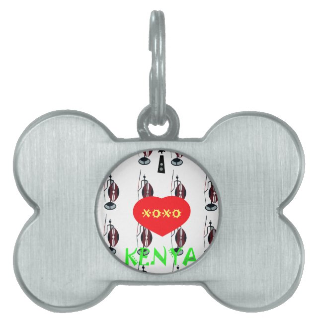 I Liebe Kenya Maasai Art Print Tiermarke (Vorderseite)