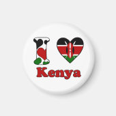 I Liebe Kenya Magnet (Vorne)