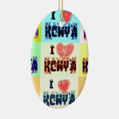 I Liebe Kenya.png Keramik Ornament (Rechts)