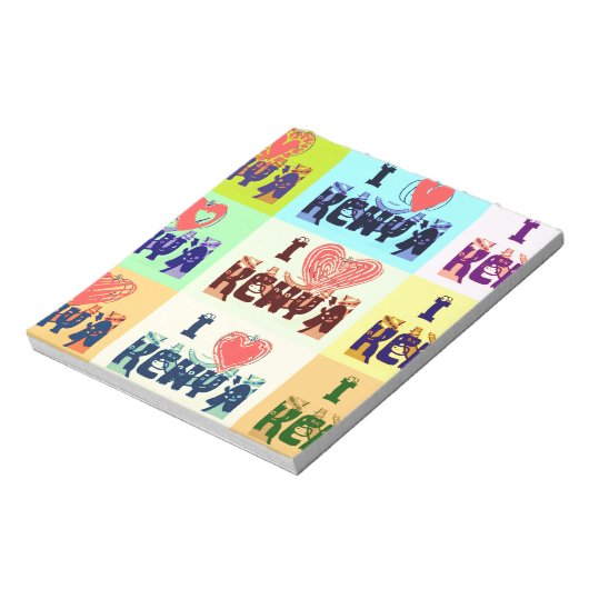 I Liebe Kenya.png Notizblock (Rotiert)