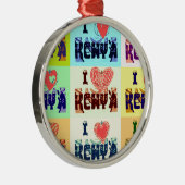 I Liebe Kenya.png Silbernes Ornament (Rechts)