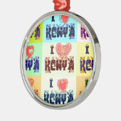 I Liebe Kenya.png Silbernes Ornament (Links)