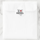 I Liebe Kenya Runder Aufkleber (Tasche)