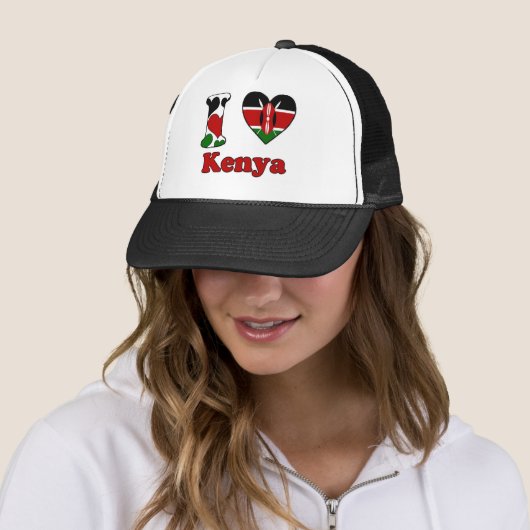 I Liebe Kenya Truckerkappe (Beispiel)