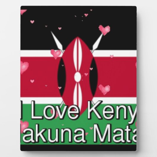 I Liebe Kenya und "Hakuna Matata" Kunstdrucken Fotoplatte (Vorderseite)