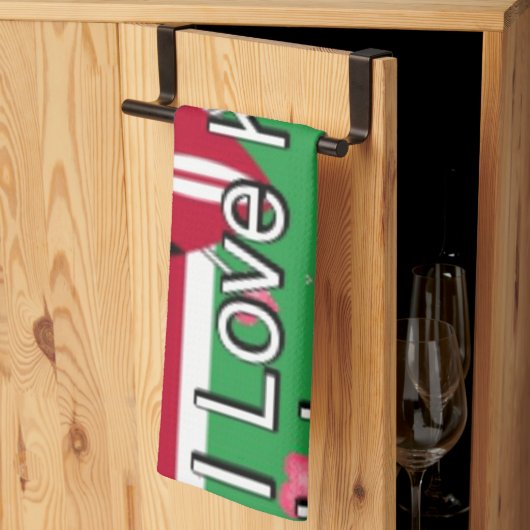 I Liebe Kenya und "Hakuna Matata" Kunstdrucken Geschirrtuch (Drittel gefaltet)