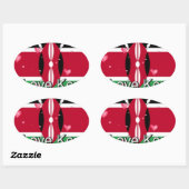 I Liebe Kenya und "Hakuna Matata" Kunstdrucken Ovaler Aufkleber (Blatt)