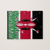I Liebe Kenya und "Hakuna Matata" Kunstdrucken Puzzle (Horizontal)