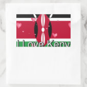 I Liebe Kenya und "Hakuna Matata" Kunstdrucken Rechteckiger Aufkleber (Tasche)