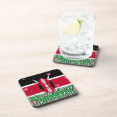 I Liebe Kenya und "Hakuna Matata" Kunstdrucken Untersetzer (Rechte Seite)