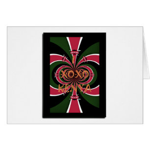 I Liebe Kenya XOXO National Flag Colors