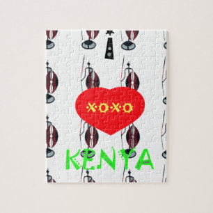I Liebe Kenya XOXO Puzzle