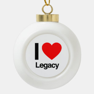 i LIEBE Keramik Kugel-Ornament