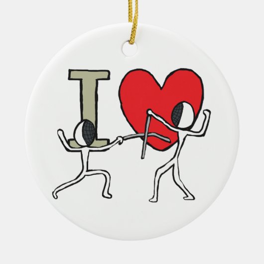 I LIEBE KERAMIK ORNAMENT (Vorne)