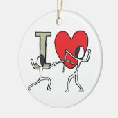 I LIEBE KERAMIK ORNAMENT (Links)