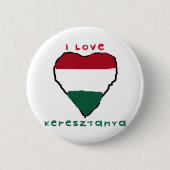 I Liebe Keresztanya Knopf Button (Vorderseite)
