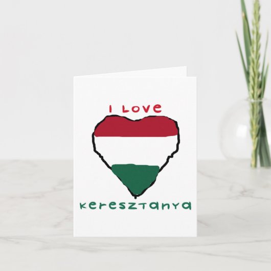 I Liebe Keresztanya Note Card Karte (Vorderseite)
