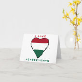 I Liebe Keresztanya Note Card Karte (Gelbe Blume)