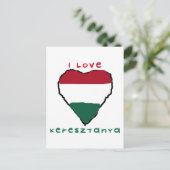 I Liebe Keresztanya Postkarte (Stehend Vorderseite)