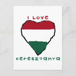 I Liebe Keresztanya Postkarte