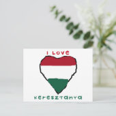 I Liebe Keresztanya Postkarte (Stehend Vorderseite)