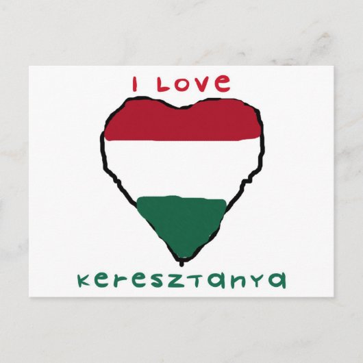 I Liebe Keresztanya Postkarte (Vorderseite)