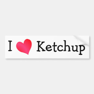 I Liebe Ketchup Autoaufkleber
