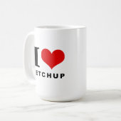 I Liebe Ketschup Kaffeetasse (Vorderseite Links)