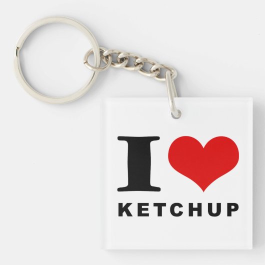 I Liebe Ketschup Schlüsselanhänger (Vorderseite)