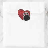 I LIEBE KETTLEBELL DESIGN QUADRATISCHER AUFKLEBER (Tasche)