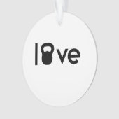 I Liebe Kettlebells Ornament (Vorderseite)