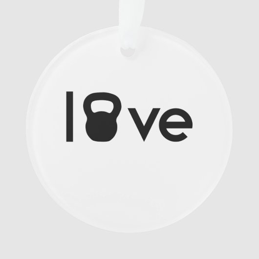 I Liebe Kettlebells Ornament (Vorderseite)