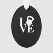 I Liebe Kettlebells Ornament (Vorderseite)