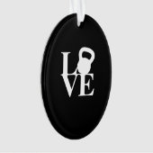I Liebe Kettlebells Ornament (Vorderseite)