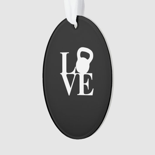 I Liebe Kettlebells Ornament (Vorderseite)
