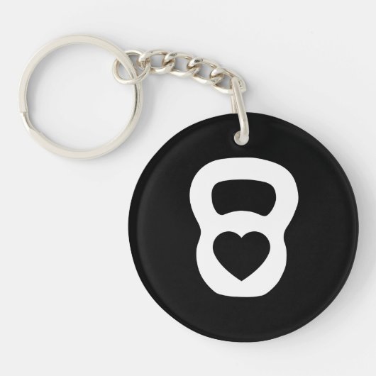 I Liebe Kettlebells Schlüsselanhänger (Vorderseite)