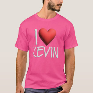 I Liebe Kevin Name Personalisiert Men Typ BESTE FR T-Shirt