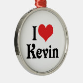 I Liebe Kevin Ornament Aus Metall (Rechts)
