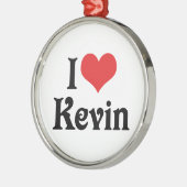 I Liebe Kevin Ornament Aus Metall (Links)