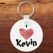 I Liebe Kevin Schlüsselanhänger (Vorderseite)