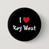 I Liebe Key West Florida Button (Vorderseite)