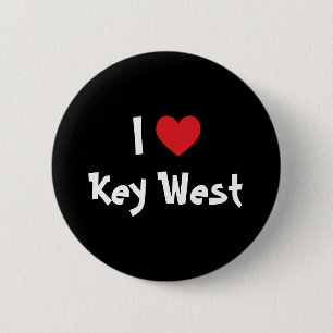 I Liebe Key West Florida Button