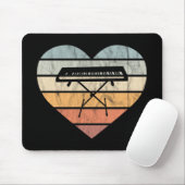 I Liebe Keyboard and Synthie Retro Heart Mousepad (Mit Mouse)