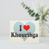 I Liebe Khouribga, Marokko Postkarte (Stehend Vorderseite)