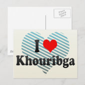 I Liebe Khouribga, Marokko Postkarte (Vorne/Hinten)
