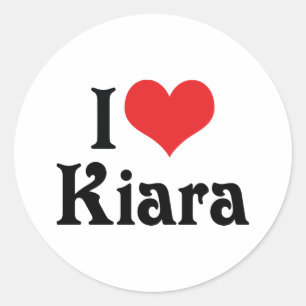 I Liebe Kiara Runder Aufkleber