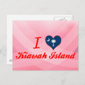 I Liebe Kiawah Island, South Carolina Postkarte (Vorne/Hinten)
