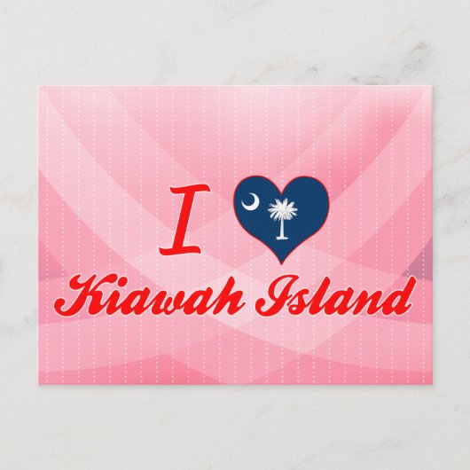 I Liebe Kiawah Island, South Carolina Postkarte (Vorderseite)
